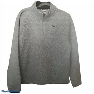 Victoria's Secret PINK Sherpa Pullover 3/4 Zip Size M